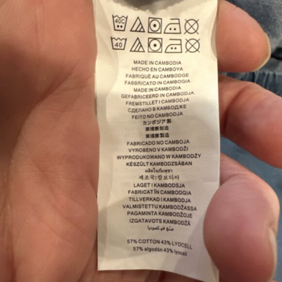 NEW Michael Kors Jumpsuit Size XL Blue Chambray Denim Wide Leg MSRP $179 NWT! - Picture 16 of 16